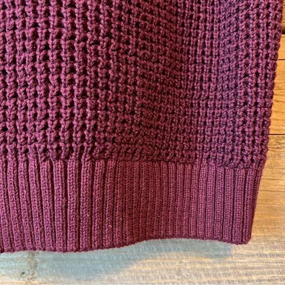 Club Room Chunky Sweater Mens Small S Waffle Knit Cardigan Mock Neck Long Sleeve - Picture 7 of 11